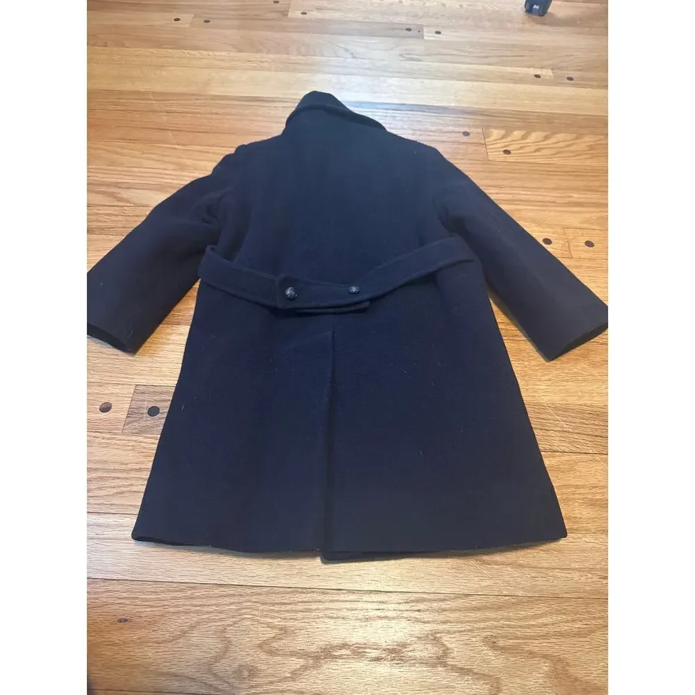 S Rothschild John John Wool Blend Winter Coat Boys 4T Navy Dress Jacket